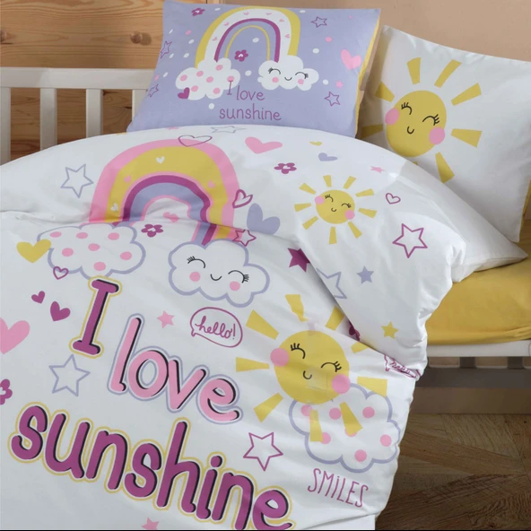Clasy Bebek Nevresim Takımı Sun Love Sarı - Resim 3