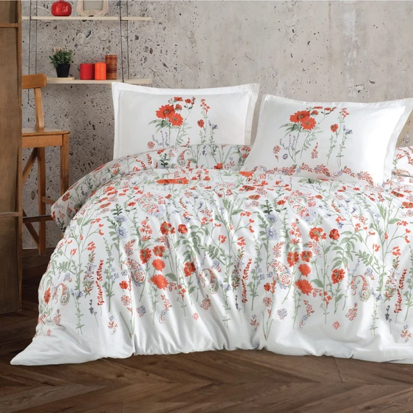 Clasy Tek Kişilik Nevresim Takımı Elyese Kiremit ürün görseli