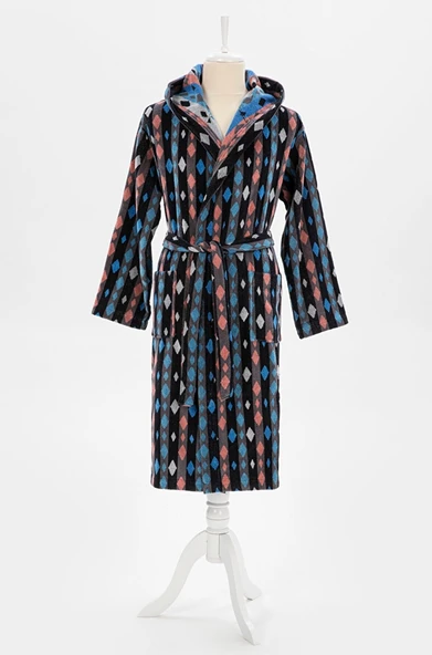 Özdilek Hawai Mosaıc Kapşonlu Bornoz XL ürün görseli