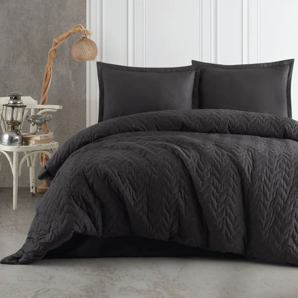 Clasy Çift Kişilik Dört Mevsim Set Atana Antrasit - Resim 2