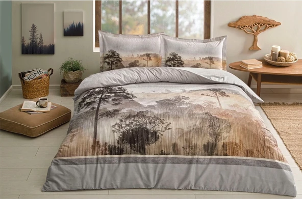 Özdilek Çift Kişilik Ranforce Nevresim Takımı Color Scenery Gri - Resim 4