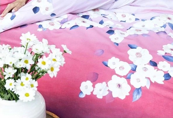Özdilek Kırmızı Daffodil Nevresim Takımı Çift Kişilik Ranforce - 2