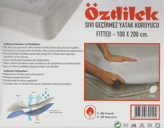 Özdilek Sıvı Geçirmez Alez Beyaz 100X200 - 2
