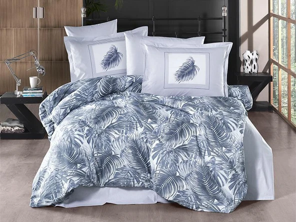 Clasy Ranforce Çift Kişilik Nevresim Takımı Puma Lacivert ürün görseli