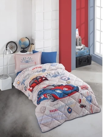 Clasy Ranforce Genç Uyku Seti Tek Kişilik Garage V1 Mavi ürün görseli 1