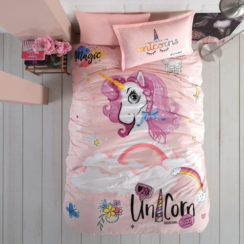 Clasy Tek Kişilik Genç Nevresim Takımı Pink Dreams Pudra ürün görseli