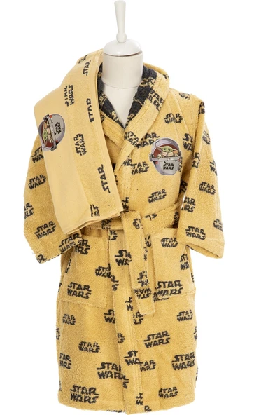 Özdilek StarWars Lisanslı Çocuk Havlu Bornoz Seti Sarı 5/6 Yaş ürün görseli