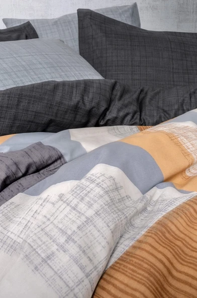 Cotton Box Modern Tek Kişilik Nevresim Takımı Giorno Gri - 2