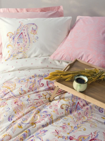 Cotton Box Bohem Tek Kişilik Nevresim Takımı Muna Pembe - 2
