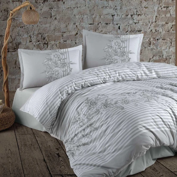 Clasy Tek Kişilik Nevresim Takımı Latina Gri ürün görseli