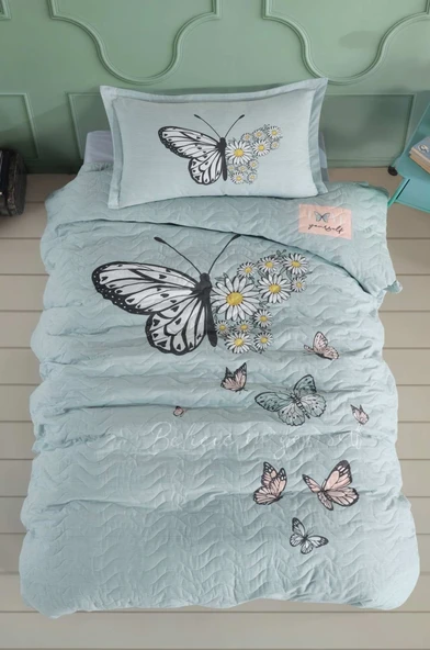 Clasy Genç Ranforce Dört Mevsim Set Tek Kişilik Daisy Love Mint - 2