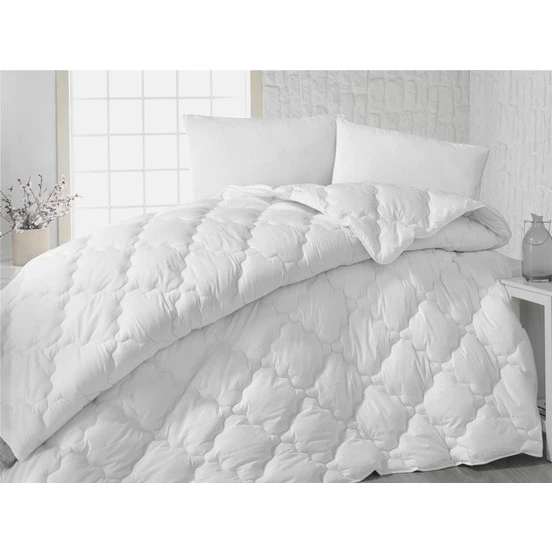 Clasy Tek Kişilik Ranforce Slikon Yorgan Beyaz 155x215 - 1