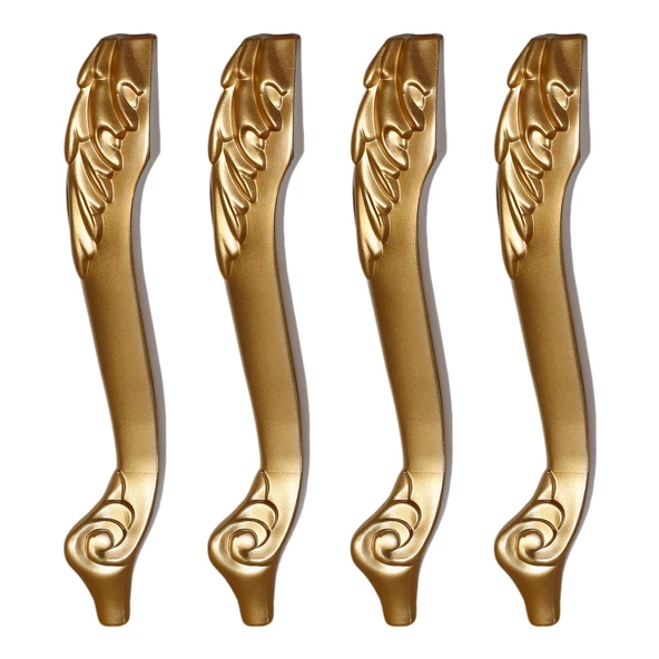 Zade Plastik Sehpa Ayağı 46 cm Altın Gold Renk 4 Adet Mobilya Zigon Çay Orta Sehpası Ayak Ayakları - 6