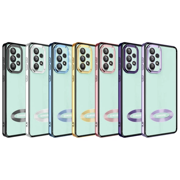 Samsung Galaxy A32 4G Kılıf Kamera Korumalı Logo Gösteren Omega Kapak - Resim 2