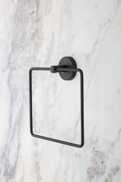 MultiStore Siyah Kare Havluluk - 2