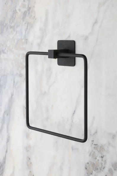 MultiStore Kare Yapışkanlı Siyah Kare Havluluk - 2