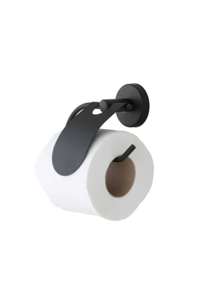 MultiStore Siyah Paslanmaz Dar Kapaklı Kapaklı Tuvalet Kağıtlığı Tuvalet Kağıdı Askısı Wc - 2