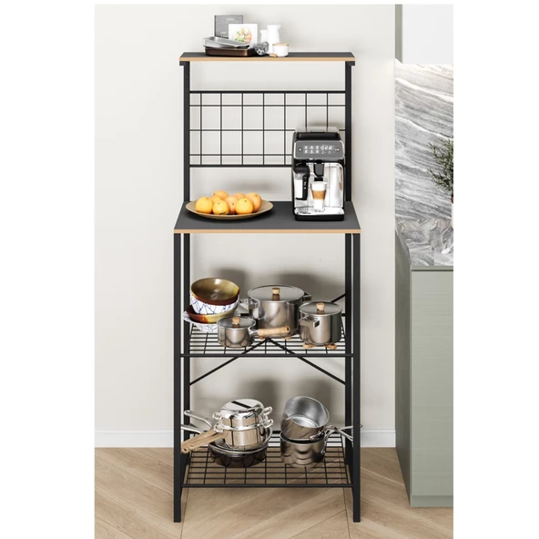 Eportatif Çok Amaçlı Dolap Mutfak Bango Masa Dar Füme 1438 - 2