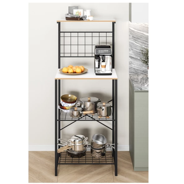 Eportatif Çok Amaçlı Dolap Mutfak Bango Masa Dar Beyaz 1437 - 2