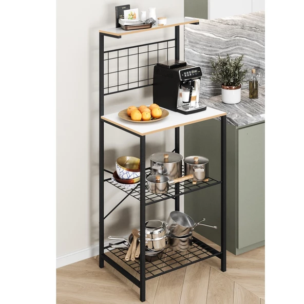 Eportatif Çok Amaçlı Dolap Mutfak Bango Masa Dar Beyaz 1437 - 3