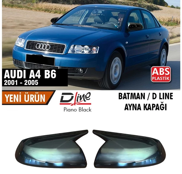 AUDİ A4 2001-2005 UYUMLU PARLAK SİYAH BATMAN AYNA KAPAĞI