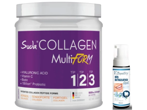 Suda Collagen Multiform 300 gr - Diş Beyazlatıcı Köpük Hediye