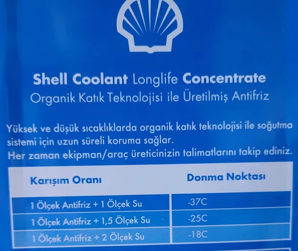 Shell KONSANTRE Kırmızı Antifriz 15 Kg - Coolant Long Life - 2