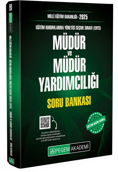 Pegem 2025 MİLLÎ EĞİTİM BAKANLIĞI EKYS Müdür Ve Müdür Yardımcılığı Soru Bankası - Resim 3