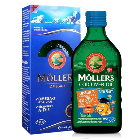 Möllers Omega-3 Balık Yağı Sıvı Formu Tuttu Frutti 250 ml