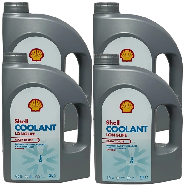 Shell -37C Kırmızı Kullanıma Hazır Antifriz 3 Litre (4 Adet) - Longlife Ready To Use ürün görseli