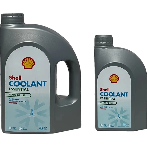 Shell Coolant Essential 4 Mevsimlik -37C Mavi Hazır Antifriz 3+1 Litre