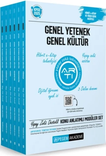 PEGEM 2025 KPSS GY GK KONU ANLATIM 6 LI MODÜLER SET