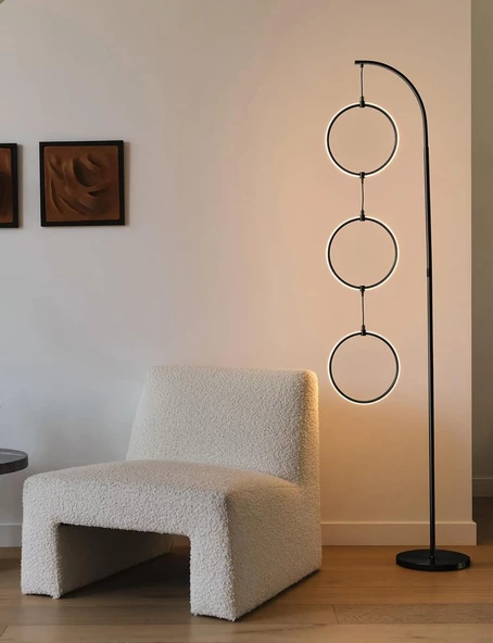 Zincirli / 160 cm / Lambader / Antrasit Gövde / 3 Renk Işık / 3 Yıl Garanti - 2