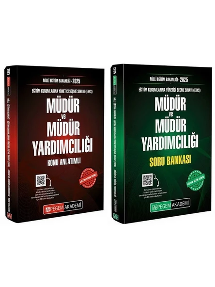 Pegem 2025 MEB EKYS Müdür ve Yardımcılığı Konu + Soru Bankası 2 li Set Pegem Akademi Yayınları - Resim 2