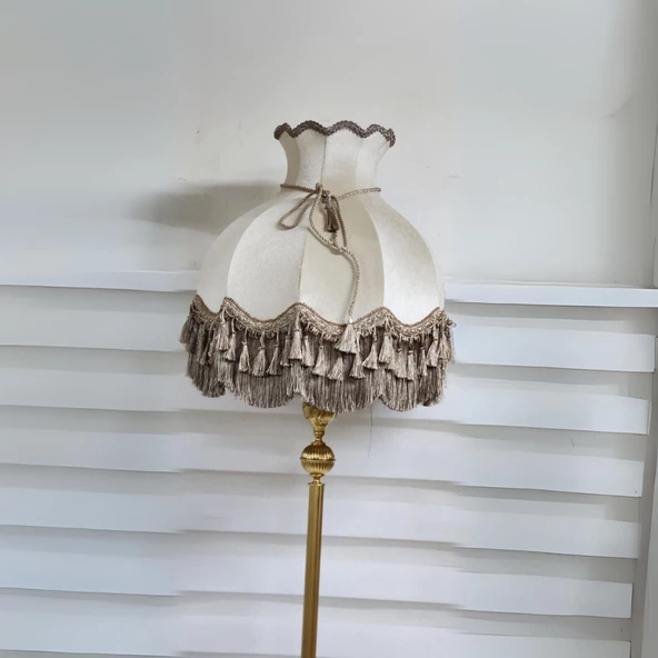 Klasik Lambader Altın Ayak Vizon Başlık 170cm. - 2