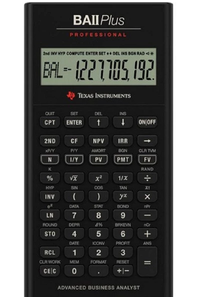 TEXAS    Instruments BA-II Professional Finansal Hesap Makinesi