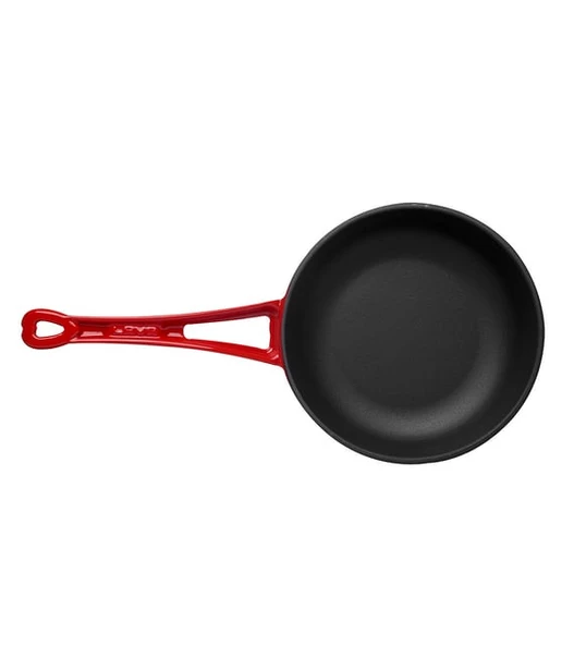 Lava Döküm Yuvarlak Kızartma Tavası Döküm Demir Yekpare Saplı Çap 24cm. - 3