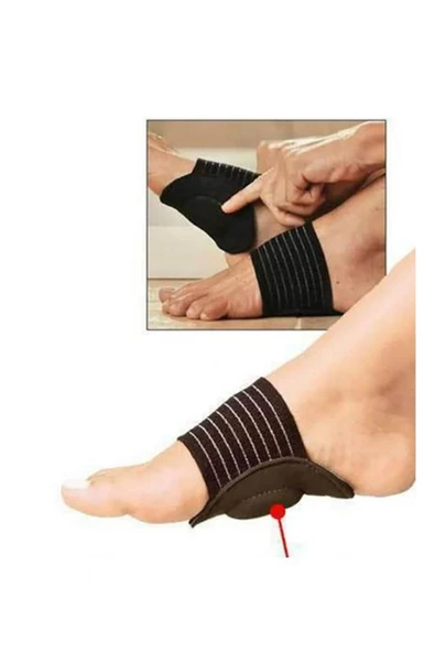 Ayak Boşluğu Destek Pedi Ayak desteği Düz Taban İçin Esnek Ped 1 Çift - 8