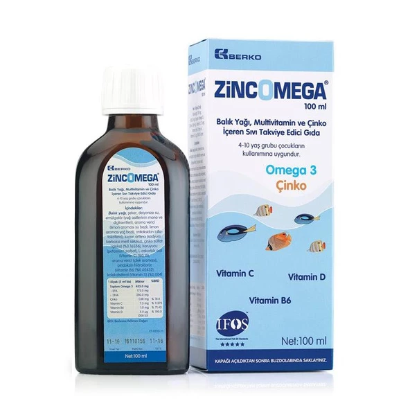 Zincomega Omega-3 Balık Yağı Şurubu 100 ml