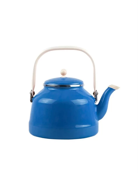 Alev Vintage Demlik - Emaye Çaydanlık Kettle - Mavi - 3.5 Litre - 2