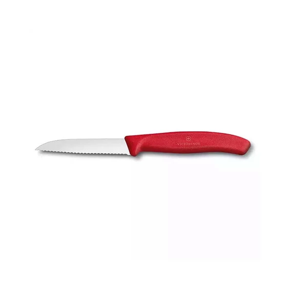 Victorinox Tırtıklı Soyma Bıçağı 8 cm Kırmızı - 1