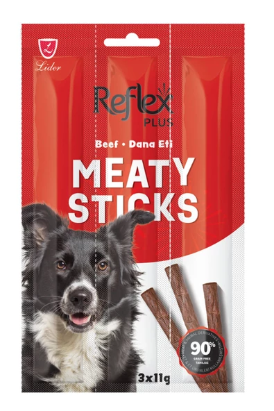 Reflex Plus Dana Etli Çubuk Yetişkin Köpek Ödül Maması Meaty Sticks 3x11gr