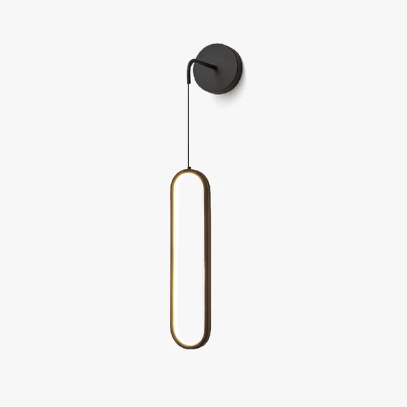 Mavrovo / Led Aplik / Elips / 80 cm / Antrasit Gövde / 3 Renk Işık / 3 Yıl Garanti - 3