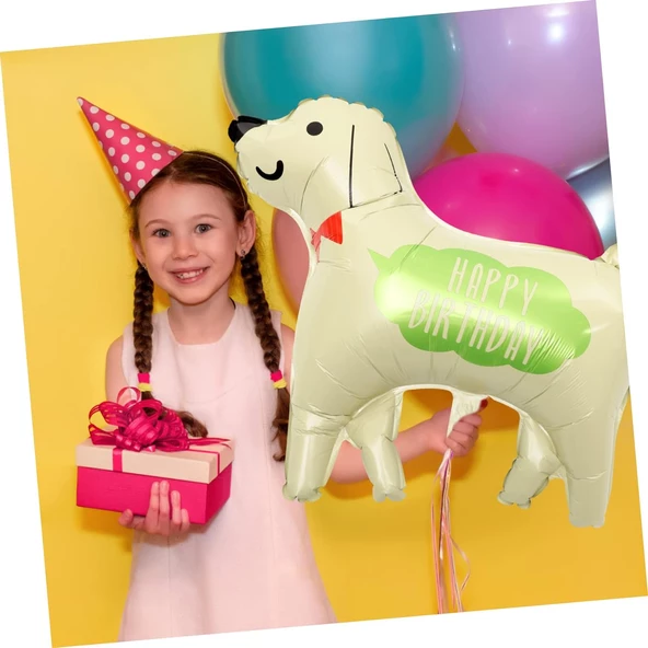 Happy Bırthday Baskılı Köpek Folyo Balon 76x70 cm - 2