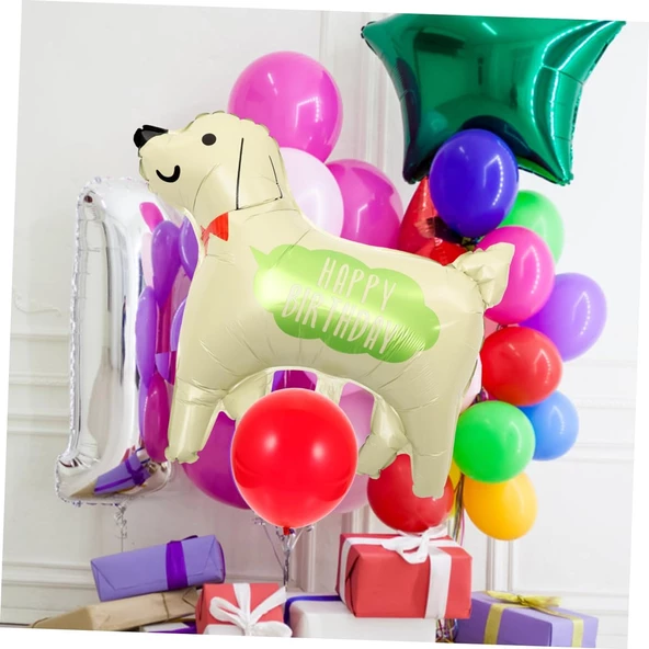 Happy Bırthday Baskılı Köpek Folyo Balon 76x70 cm - 4