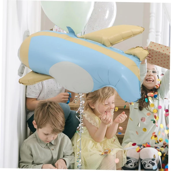 Retro Uçak Folyo Balon 78x42 cm - 6