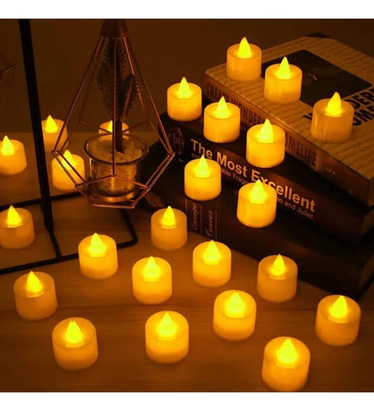 KULVARAVM Led Mum 6 Adet Dekoratif Mum Ledli Mum PİLLİ