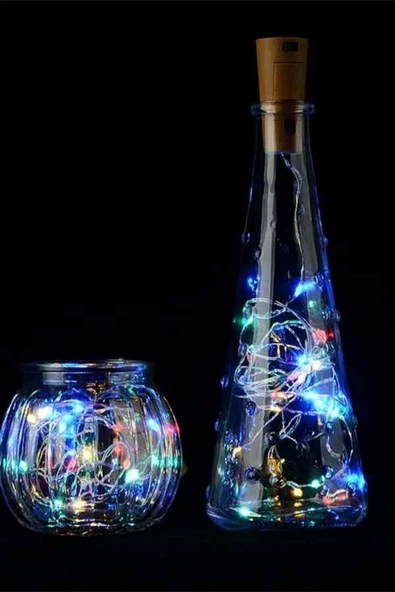 KULVARAVM 6 Adet Mantar Tıpa Led Peri Led Dekoratif Led 2mt Led - 3