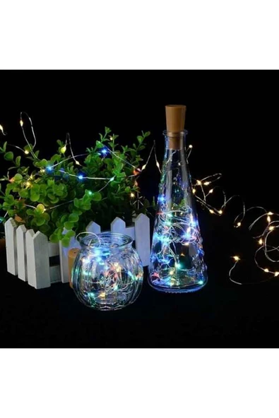 kulvaravm Mantar Tıpalı Şişeler Için Peri Led Işık rgb  1 Adet - 2