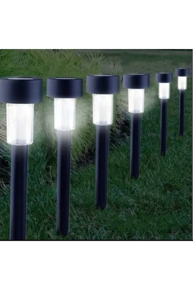 KULVARAVM 10 Adet 28cm Siyah Solar Güneş Enerjili Bahçe Aydınlatması - 2
